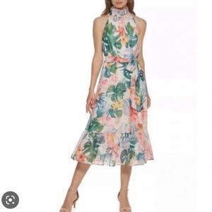 Eliza J tropical print dress